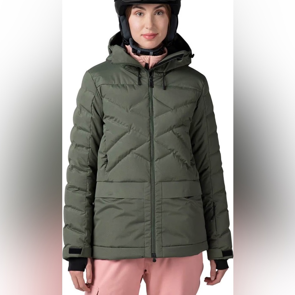Rossignol Women's Ebony Green Puffy Parka Puffer Ski Jacket